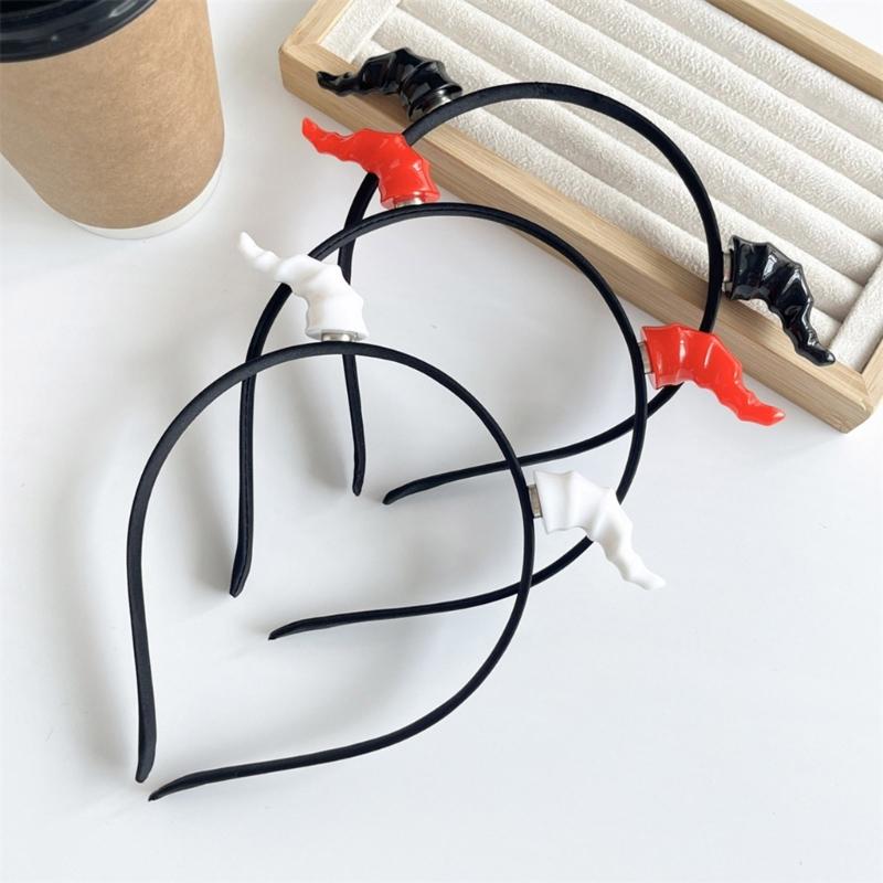 Devil Horn Hairband For Halloween Costume Parties Detachable Horn Hairband Hair Styling Accessory For Adult Kids Party