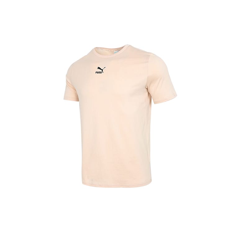 PUMA T Shirts Men's Flesh Pink Crew Neck Moderate Straight Fit 532611-68