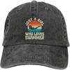 Adjustable Cotton Baseball Cap With Embroidered Swim Like A Girl Quote Unisex Low Profile Dad Hat
