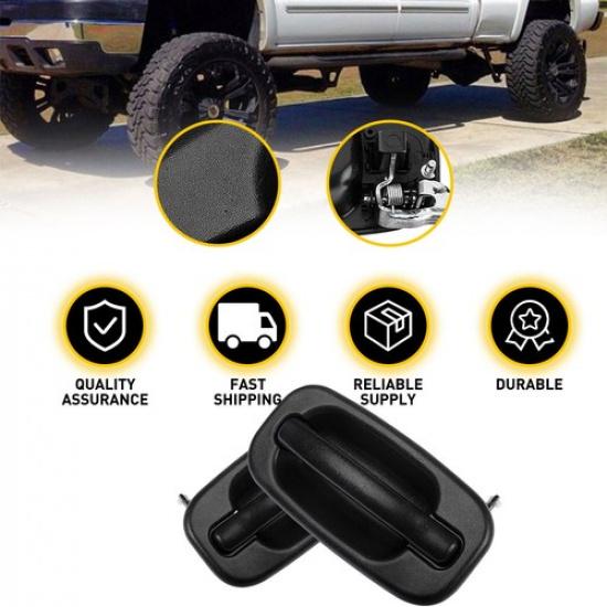 2PCS Left Outside Rear Door Right 2002-2006 Fit Handle Avalanche 1500 Chevy 2500
