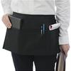 Unisex Waist Apron 3 Pockets Waiter Half Waist Apron New Short Half Waist Apron  Restaurant Waiters