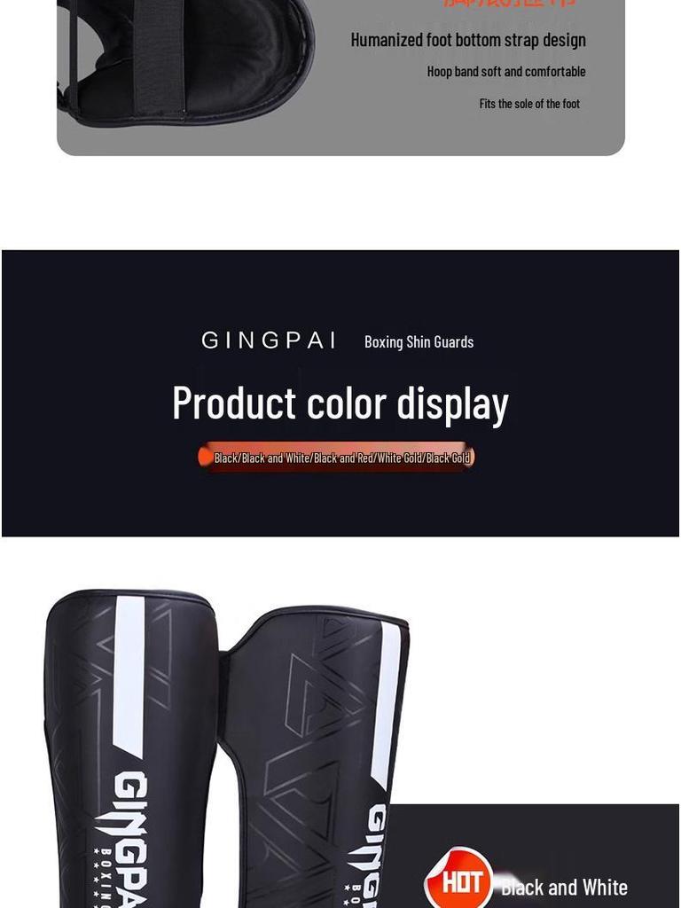 Adult & Child Martial Arts Shin & Foot Guards with Ankle Protection - Ideal for Boxing, Sanda, & Muay Thai Training