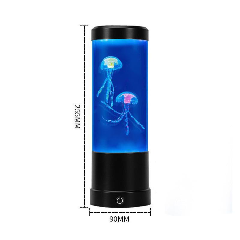 Creative LED Jellyfish Light - Cylindrical USB Plug-in with Color-Changing Atmosphere for Nighttime Illumination