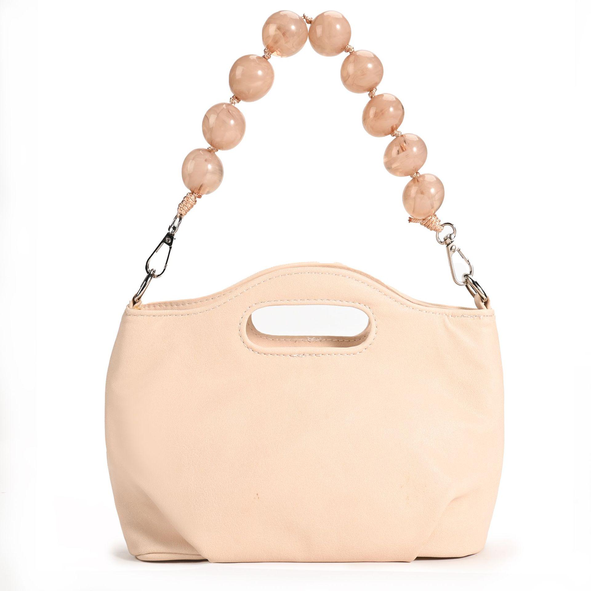 

Korean Style Genuine Leather Versatile Women s Shoulder Crossbody Tote Bag 11*8*7 cm тілесний