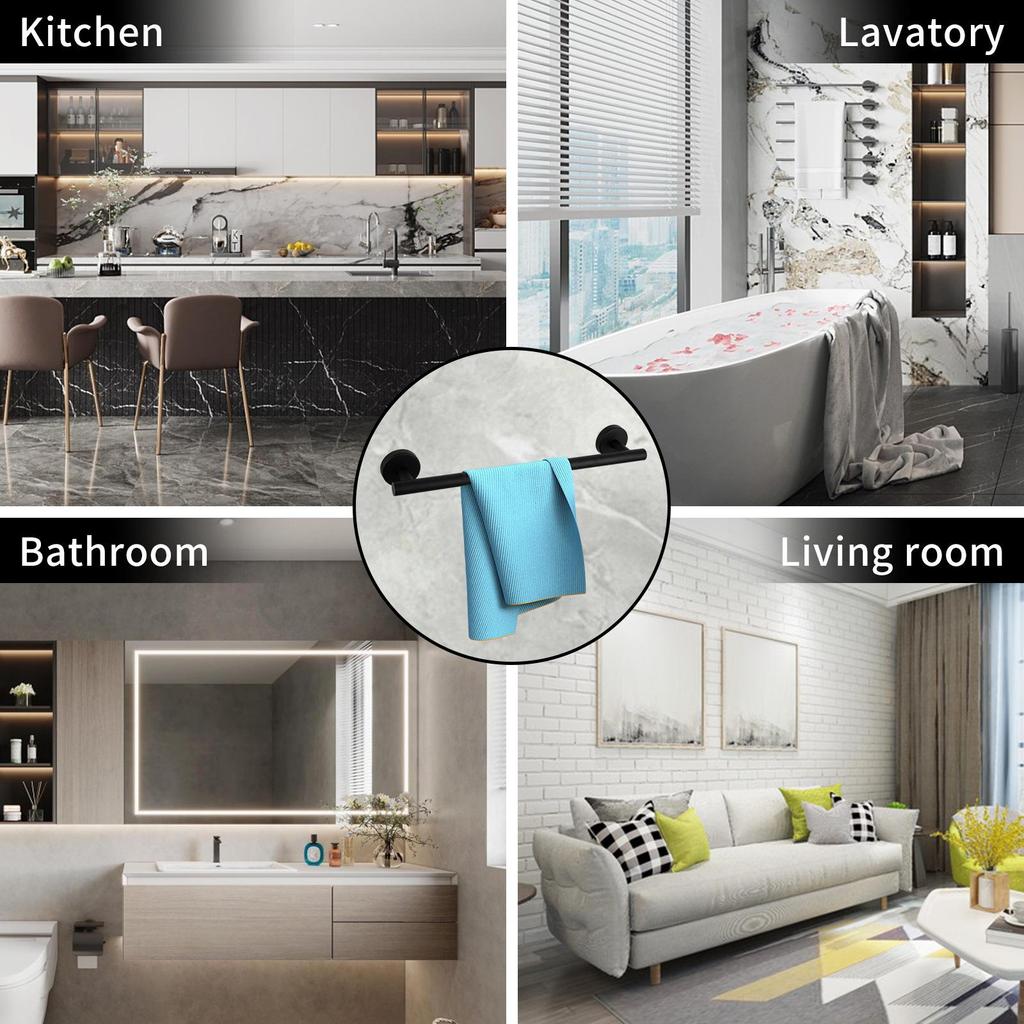18-Piece Stainless Steel Bathroom Set: Towel Bars, Tissue Holder, Hooks, and Accessories