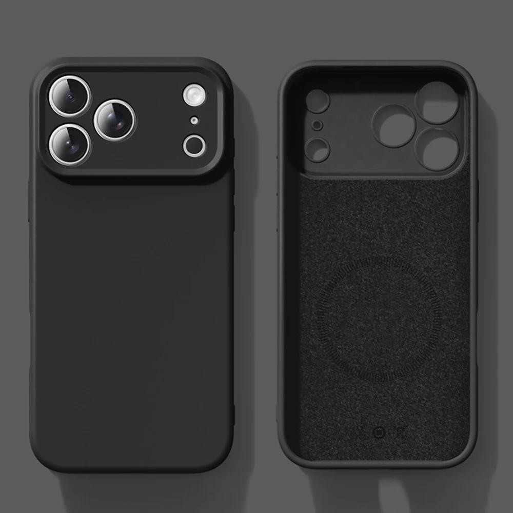 New Liquid Magnetic Silicone Phone Case For iPhone 17 16 15 14 13 12 Pro Max 16 Plus 17Pro 17 Air For Magsafe Soft Bumper Cover