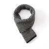 Unisex Houndstooth Cashmere Scarf - 100% Pure, Double-layered Knit for Autumn/Winter