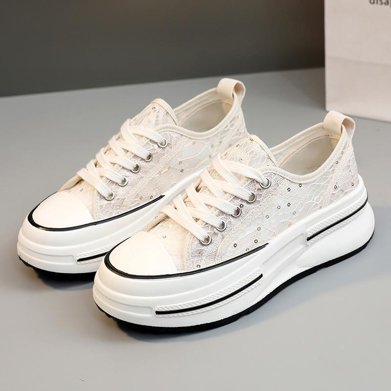 

Белая обувь. Лето 2024. Женские кроссовки из дышащей сетки. Универсальные кроссовки. Туфли из сетчатой ​​ткани на толстой подошве. 40 бежевый