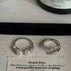 Medieval Zircon Twist Pearl Ring Sterling Silver Index Finger Ring Open Ring