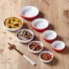 A5 Melamine Imitation Porcelain Small Steamed Vegetable Bowl, Round Plastic Tableware.