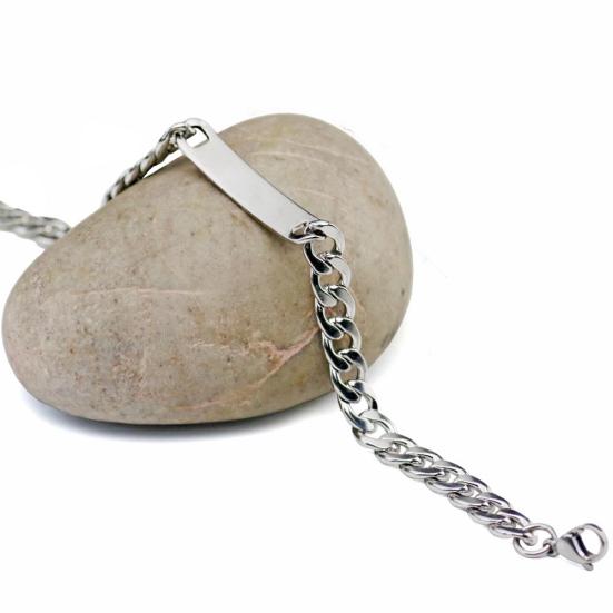 Männer Mode verspiegelt Edelstahl Kette Armband Armreif Party Schmuck Geschenk