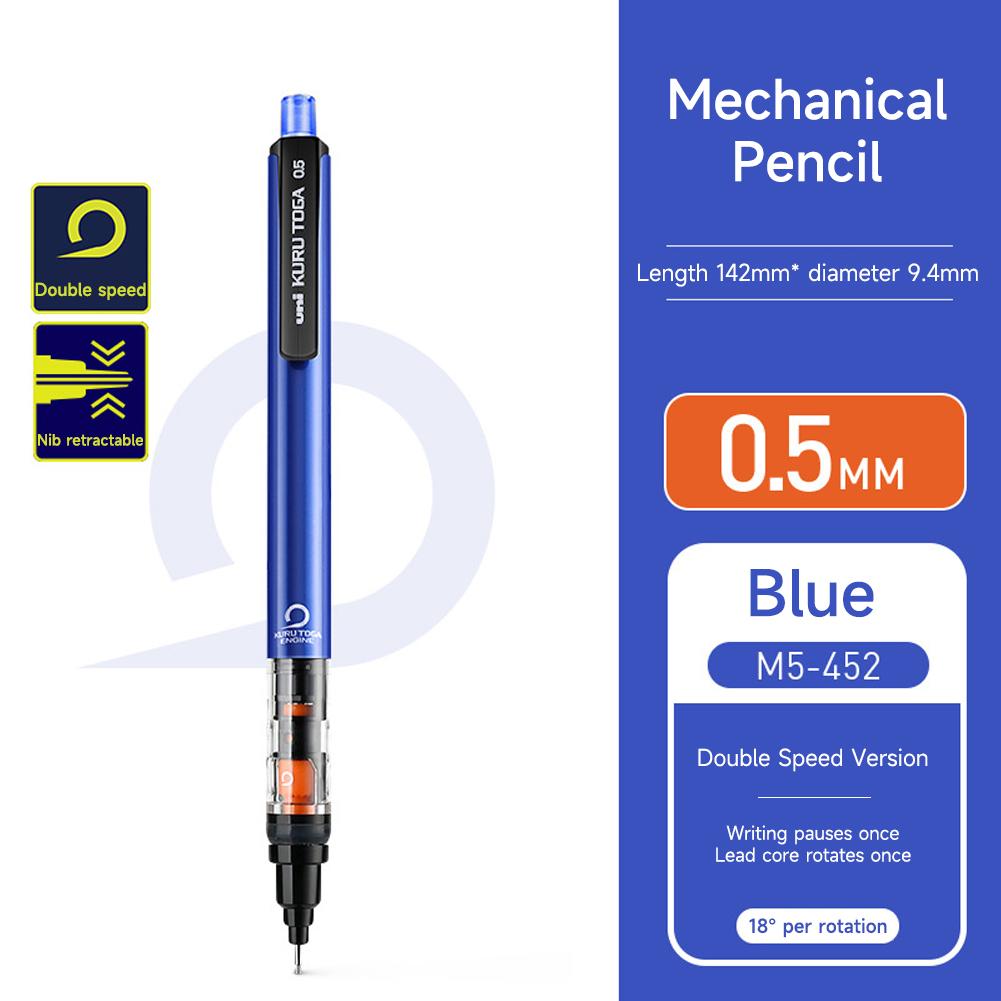

Высококачественный механический карандаш M5-452 с стержнем 0,5 мм HB/2B и низким вращением центра тяжести для школьных канцелярских принадлежностей синий