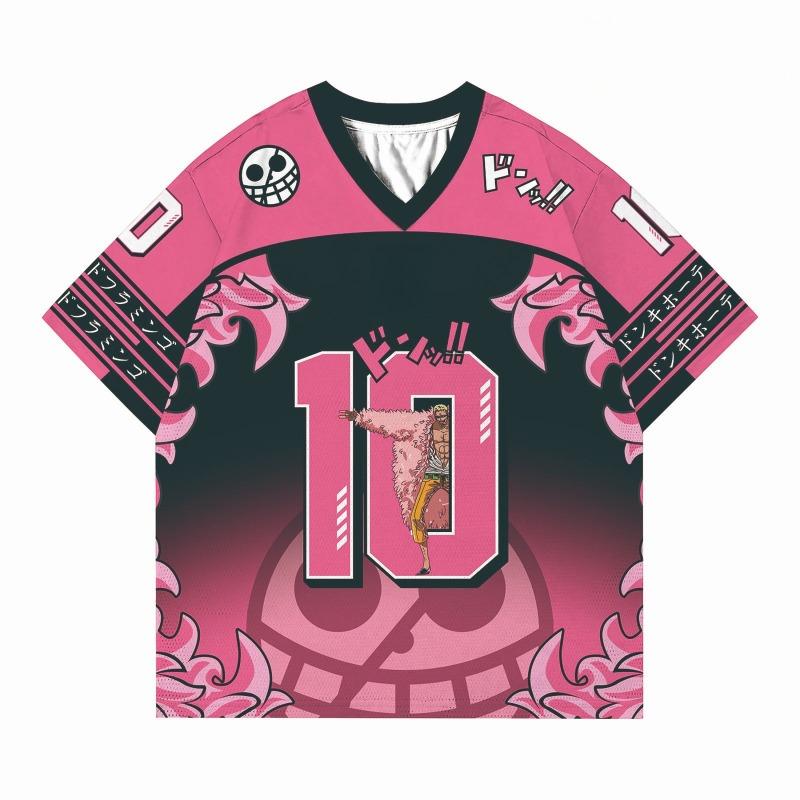 

Новые футбольные майки, Японский аниме Bandai One Piece Луффи и Зоро футболка, Спортивный уличный свободный крой для мужчин и детей XXS