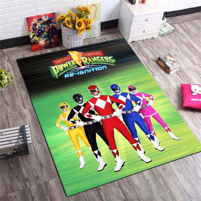 Power Rangers Rug, Suitable for Living Room, Bedroom, Game Room, Computer Room and Home Décor.