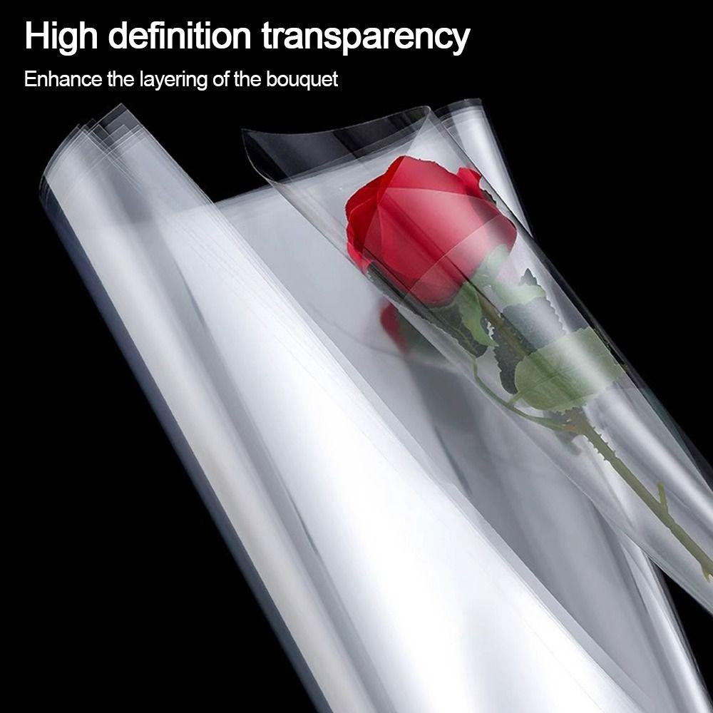 Transparent Clear Cellophane Wrap Roll Thick Cellophane Wrapping Paper Fashion Wrap Roll