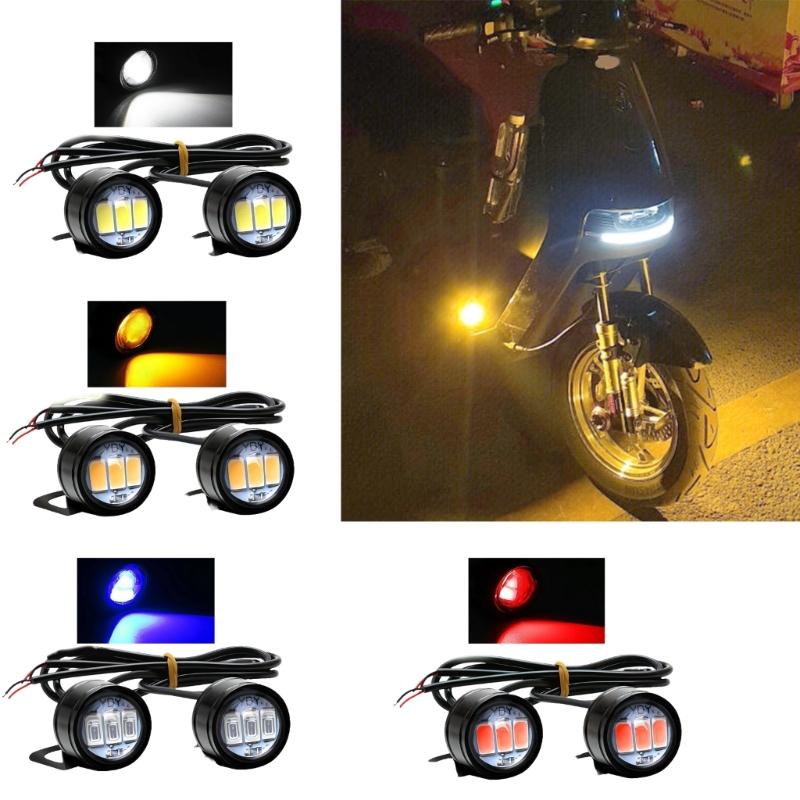 Universal 12V LED Daytime Running Lamps with Shockproof Design & Long Service Life for All Car & Motorcycle Models