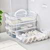 4 Layers Stackable Desk Storage Organizer Transparent Plastic Makeup Organizer Box Durable Jewelry Container Bins Drawer Table