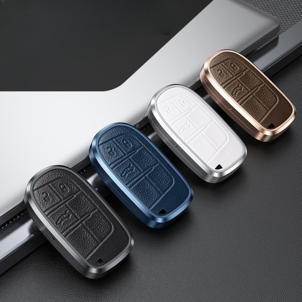 Ronsi Car Key Case Cover Shell Fob For Jeep Grand Cherokee Wk2 Kl Wrangler Jk Commander Compass Dodger Chrysler 300 Car Key Bag