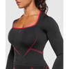 Gymshark Apex Lift Seamless Long Sleeve Crop Top Black Carmine Red B3c7t Bb4j