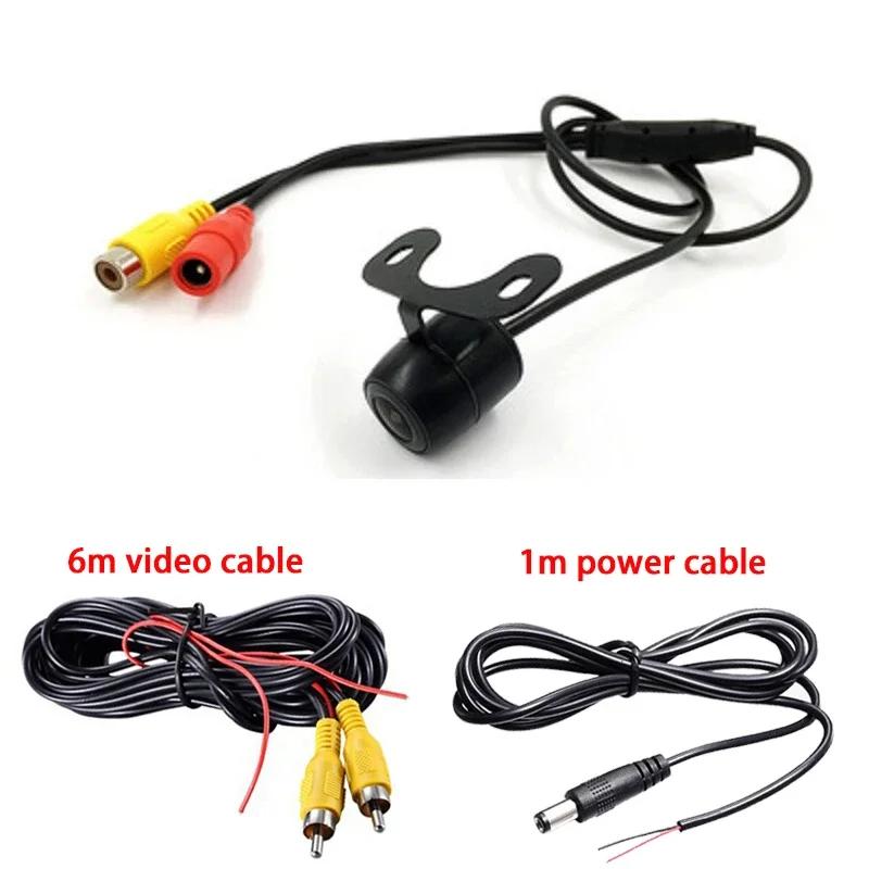 Car Rear View Camera with Video Cable Night Vision Reversing Auto Parking Camera IP68 Waterproof CCD LED Auto Backup Monitor HD