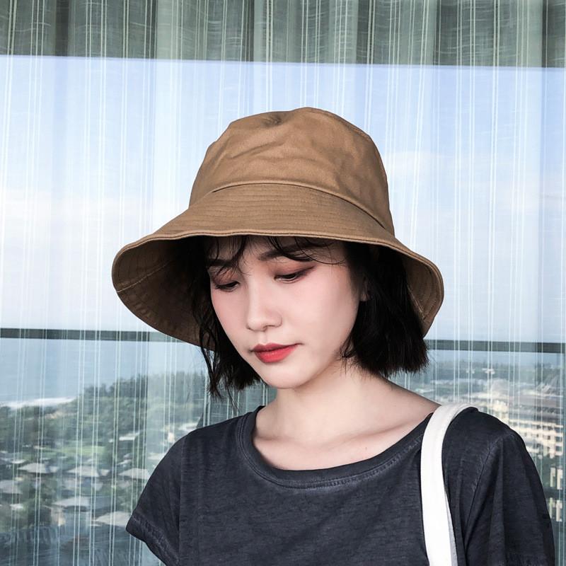 Black Comfortable Cotton Fisherman Hat For Men And Women Adjustable Sun Protection