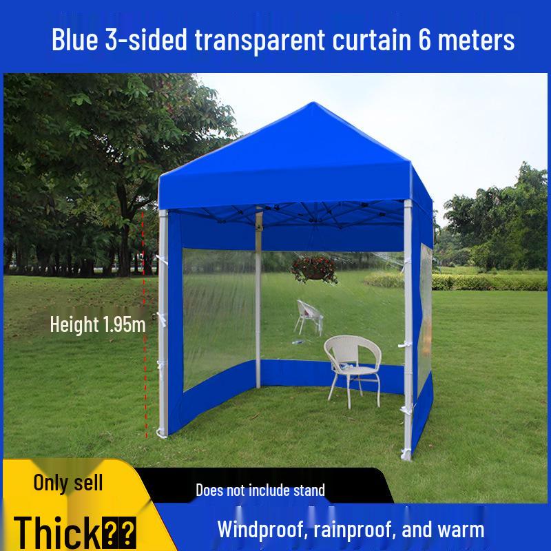 Transparent Tent Side Panel: Windproof & Waterproof Outdoor Canopy Enclosure with Thick Fabric and Durable Edging