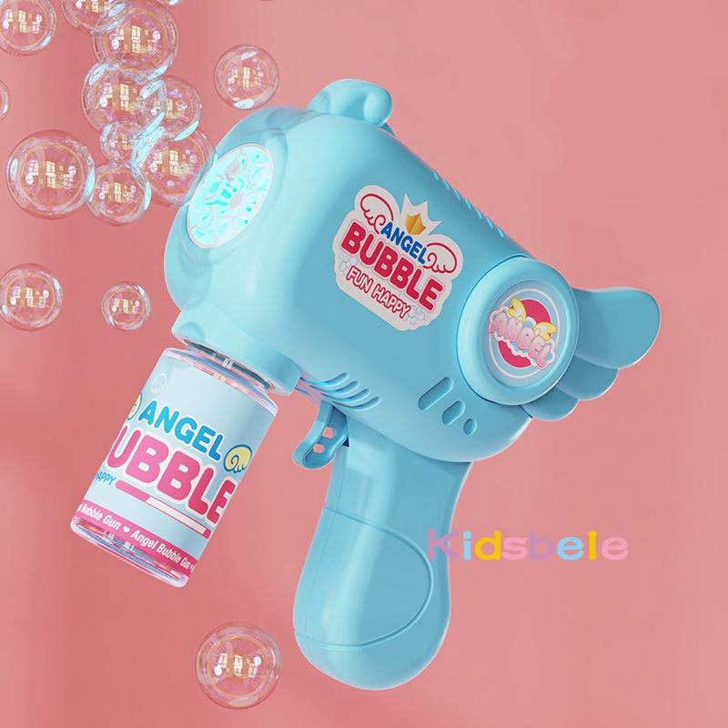 Kids Angel Dinosaur Bubble Gun Automatic Bubble Machine Electric Bubble Blower For Children Outdoor Summer Party Birthday Gift