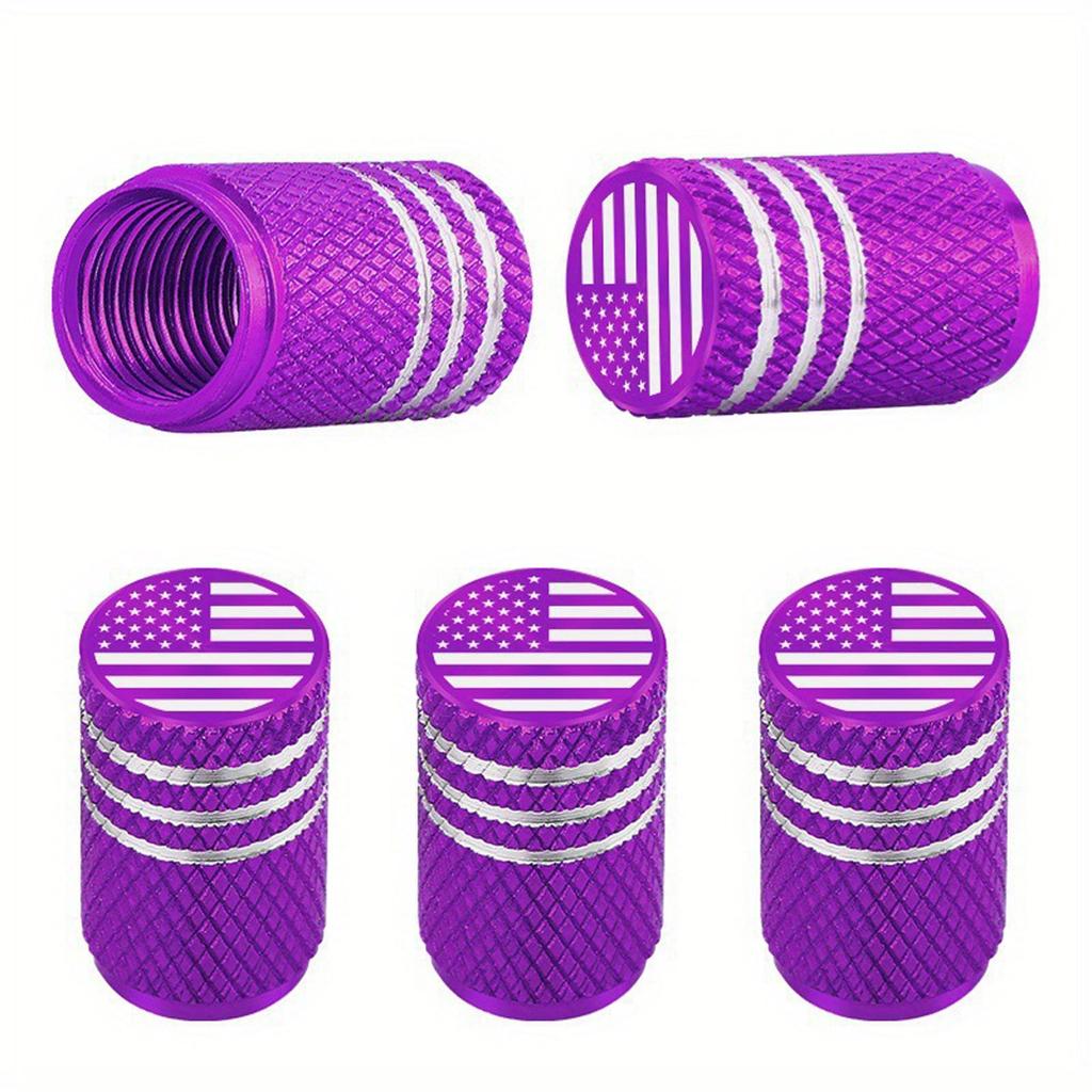 Tire Stem Cap Cover 4 Pack Tire AirCap Metal With Plastic Liner Resistant Leak-Proof For Car Truck 4PC
