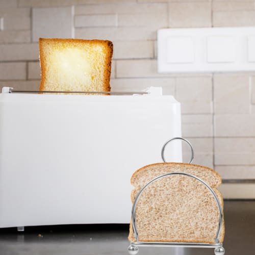 Zerodeko Stainless Steel Multifunctional Toasting Rack with Bread Slicer for Kitchen Organization