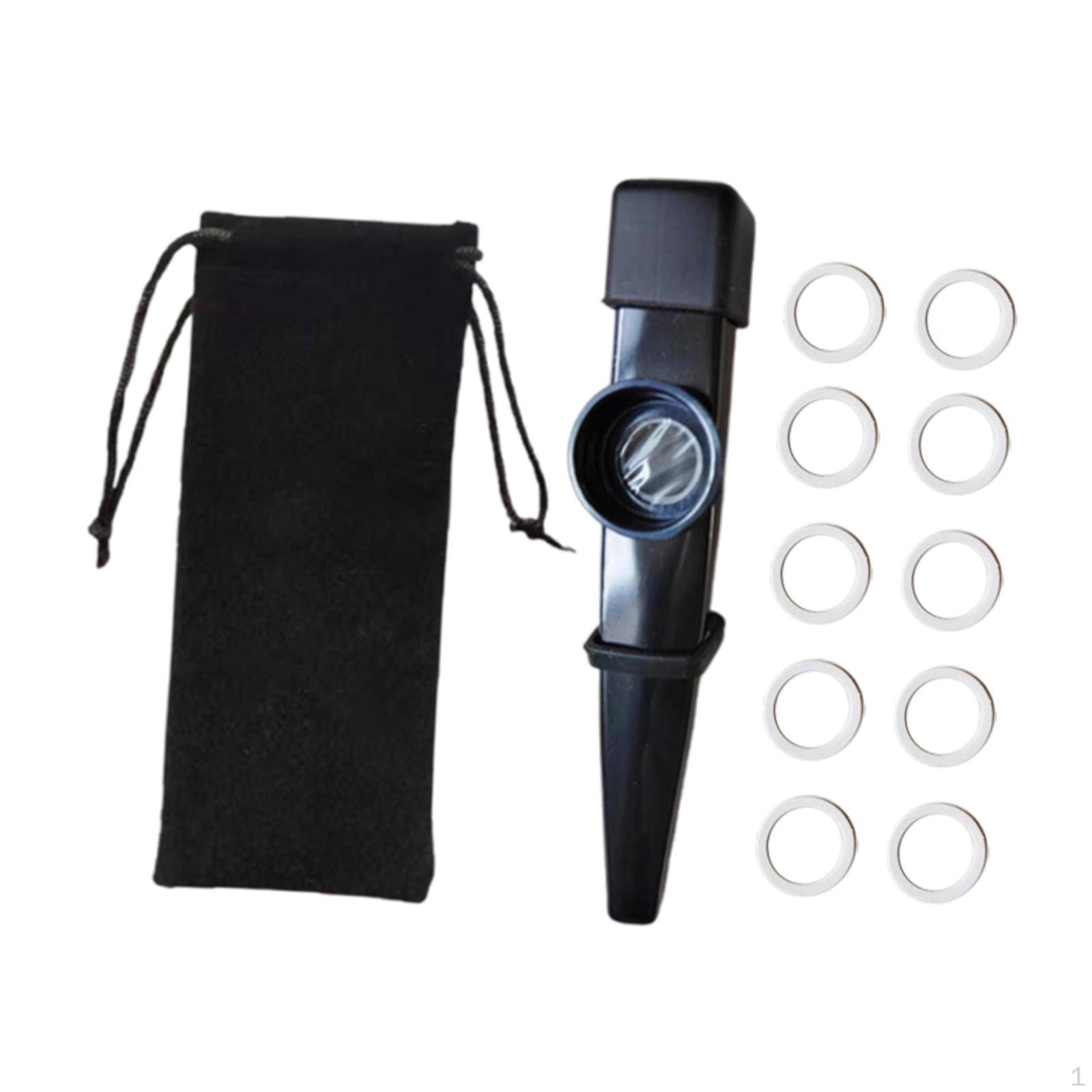 

Казу Флейта для детей Мундштук Музыкальный аккомпанемент Игрушка Инструмент с мембранами чёрный