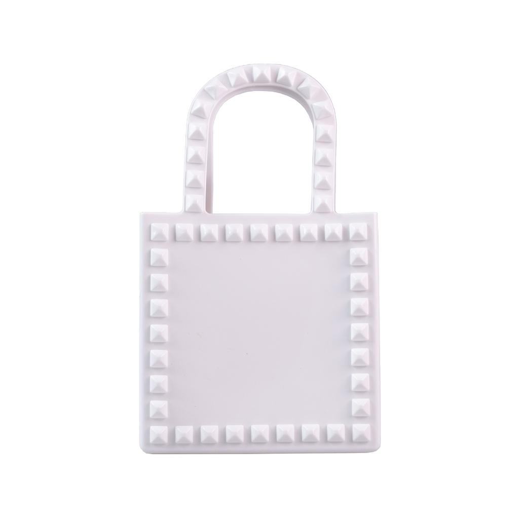 Neue Mode Jelly Bags PVC Damen Einfarbig Nieten Abendtasche Langlebig Schmutz Leicht zu Waschen Vielseitige Handtaschen Kleine Quadratische Taschen