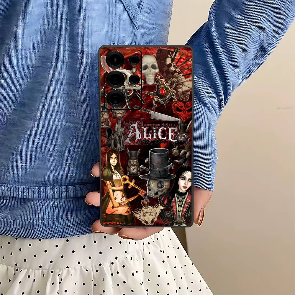 Horror Game A-Alice M-Madness R-Returns Phone Case For Samsung S 24 Fe 25 Ultra Plus 20 Lite 21 30 22 23 24 22 Ultra 5G Fundas