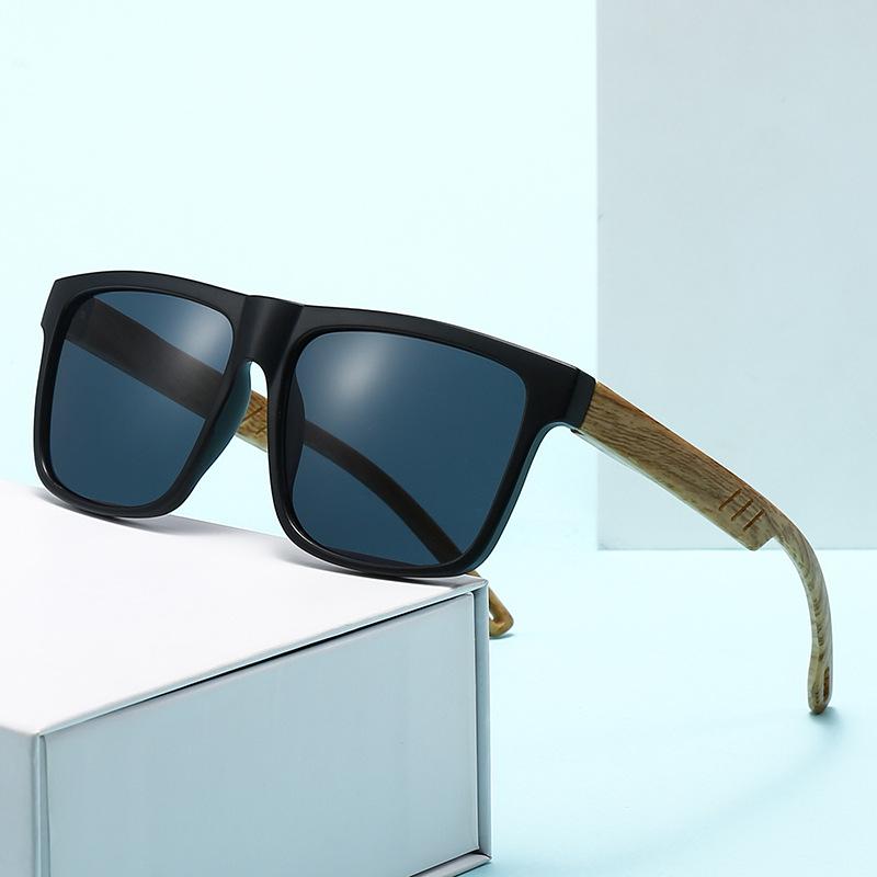New Retro Uv Resistant Bamboo And Wood Sunglasses For Men Trendy And Versatile Sun Glasses Fashionable Sun Shading Glasses