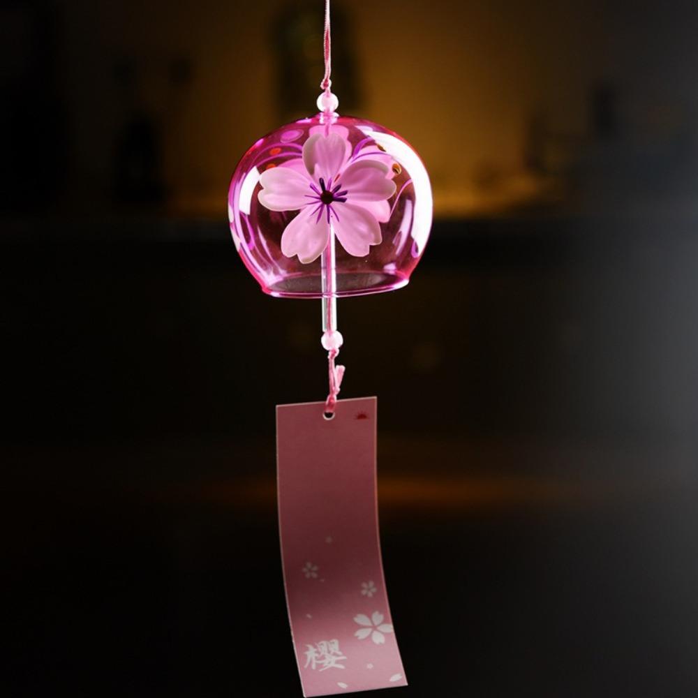 Handmade Handmade Glass Wind Chime Glass Painting Wind Bell Gift Door Decoration Home Decor Style 2