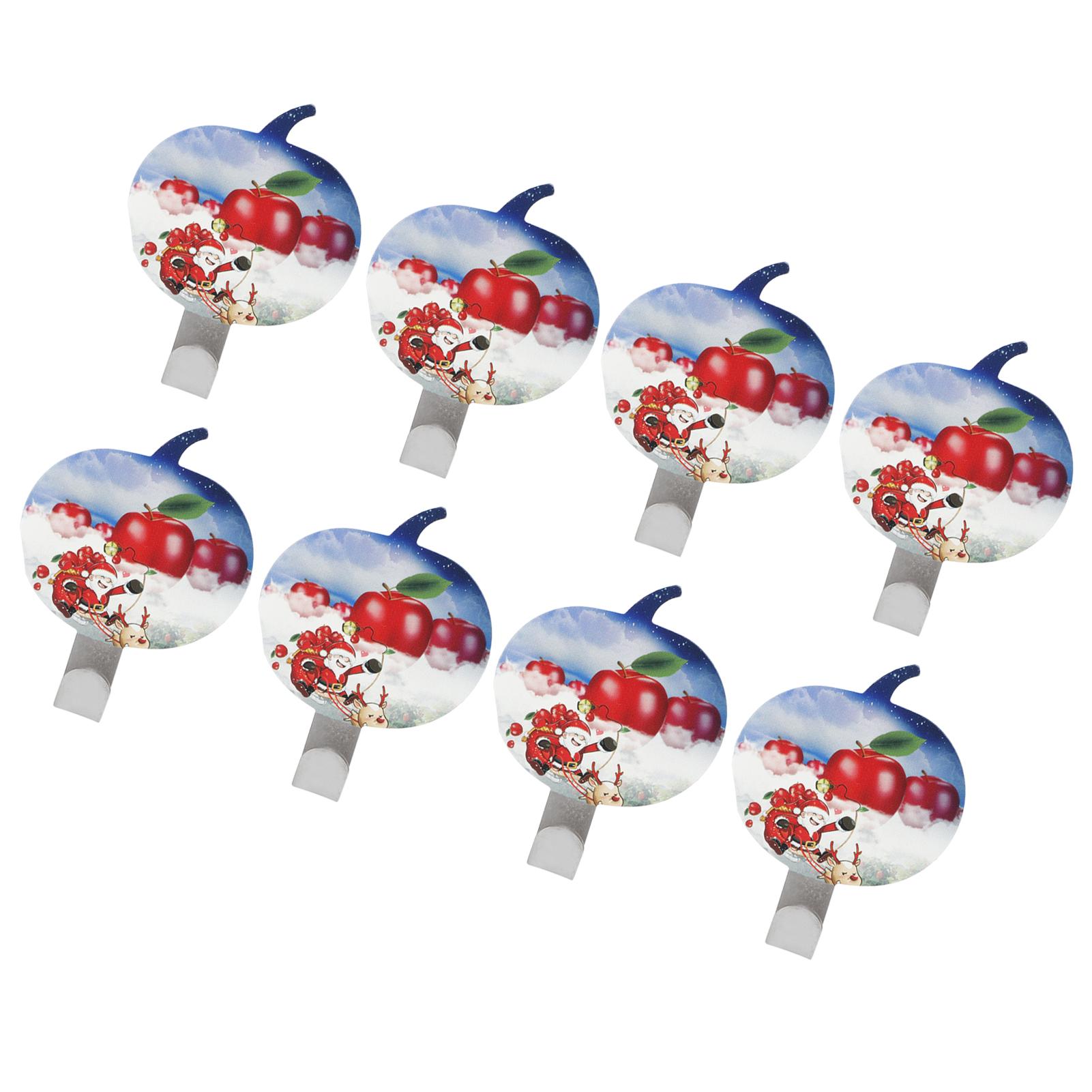 8Pcs Apple Shape PunchFree Hook WallMounted Sticking Hook Kitchen Bathroom Hanger Accessories
