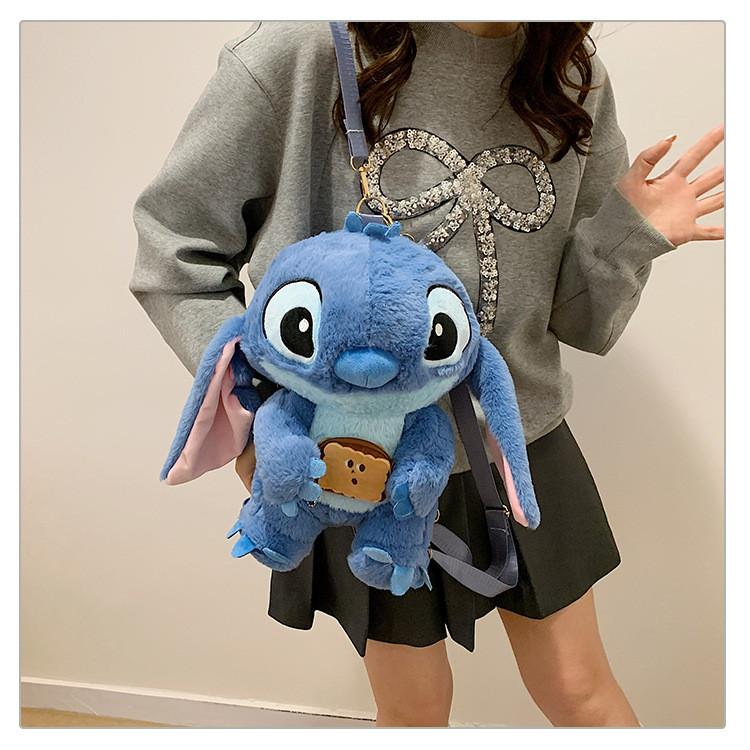 Lilo Stitch Plys Tegneserie Rygsæk Til Piger Med Lynlås Og Lomme Til Afslappet Rejse