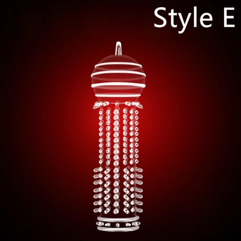 1Pc Penis Condom Male Enlargement for Men Delay Spray Massager Cock Ring Cover Adult Sex Toys