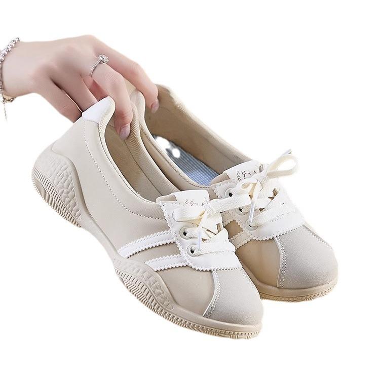 Korean version of sports shoes for women's 2025 new autumn shallow mouth casual Forrest Gump shoes with soft soles, standing for a long time is not ti