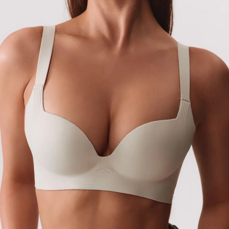 Plus Size Thin Seamless Minimizer Bra for Women Summer Breathable Lifting Anti-Sagging Intimates with Side Bust Coverage for Large Bust