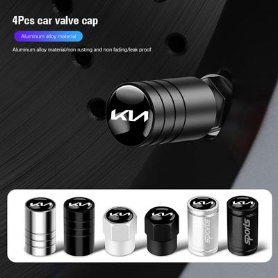 Car Tyre Wheel Valve Cap Cover Auto Accessories For K3 Sportage Carnival K5 Seltos Pegas KX1 EV5 Sonet EV6 K4 EV3 Ceed K8
