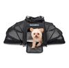 Foldable bicycle bag for transporting a dog or cat - black