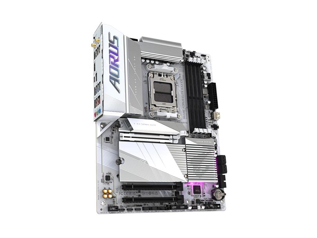 GIGABYTE B650E AORUS ELITE X AX ICE AMD Ryzen Series Compatible Socket AM5 DDR5 White Color Motherboard B650E A ELITE 8000/7000