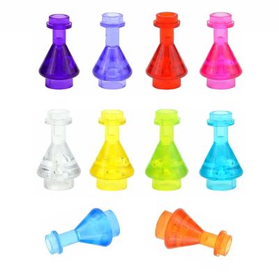 10PCS Transparent Wine Bottle Pharmacy Flask Toys Compatible 93549 Building Block DIY Assembly Educational Toy For Children Gift