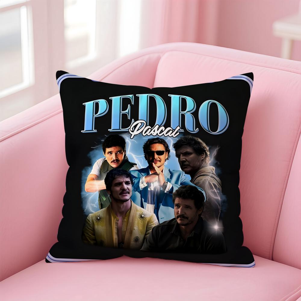Hot Charismatic American Actor PPedro Pascal Cushion Cover Pillow Case Soft Skin Friendly Fabric Concealed Zipper
