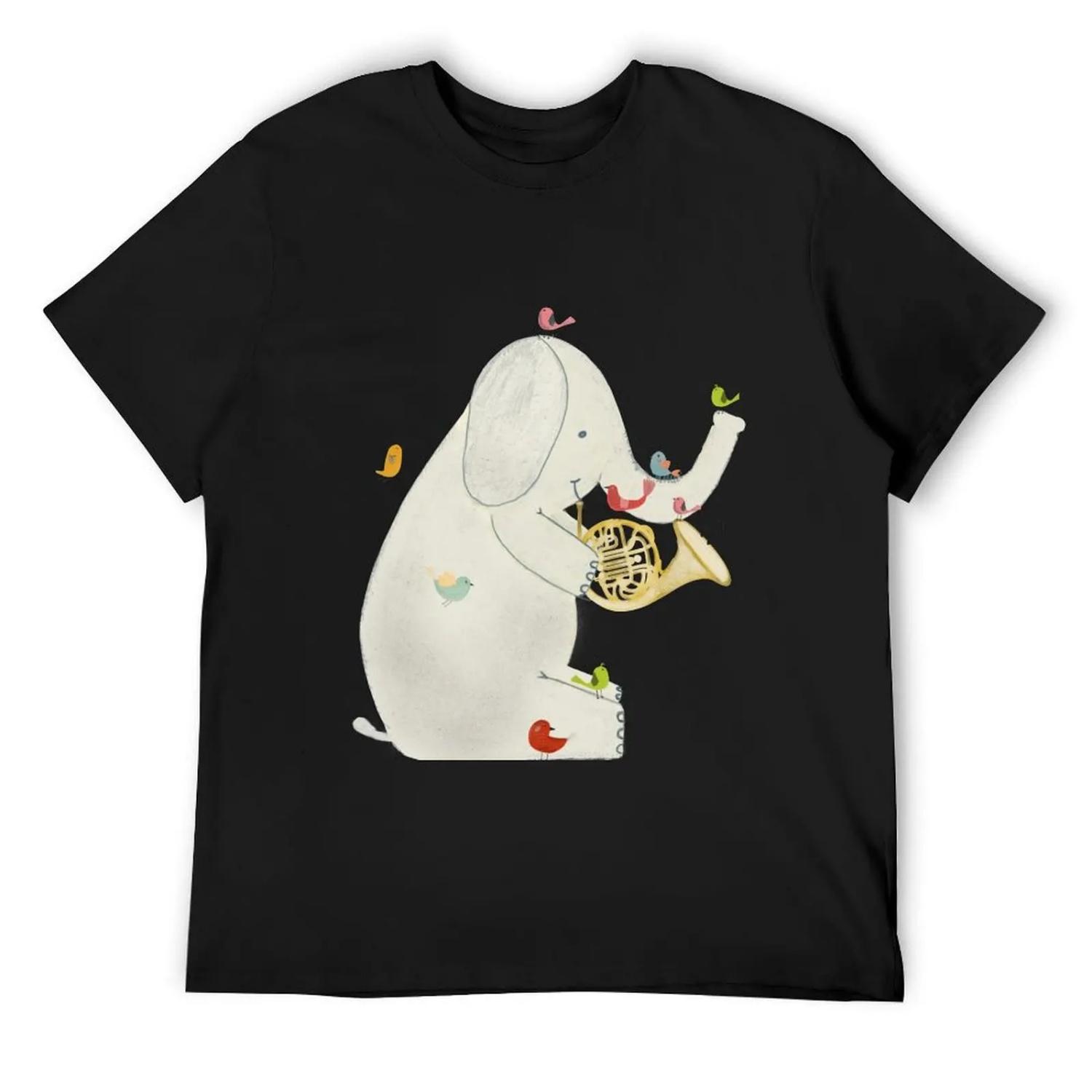 little nature song T-Shirt anime clothes oversized customs plain black t shirts men S