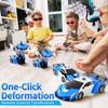 Transform Remote Control Car - Transform Robot RC Car, 2.4Ghz Transforming Police Car Toy, One-Button Deformation Toys for Kids