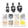 3pcs/1Set 12/16/19mm Countersink Drill Hexagonal Shank Deburring Chamfering  Woodworking Hole Opener