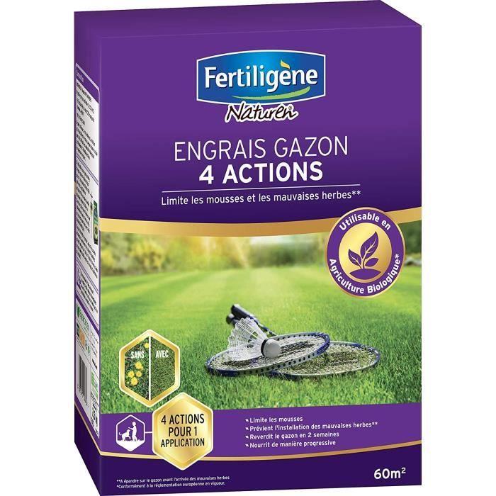 FERTILIGENE Engrais Gazon 4 Actions, 2,45kg, 60m² Gazon Ultra Dense, 35m²19