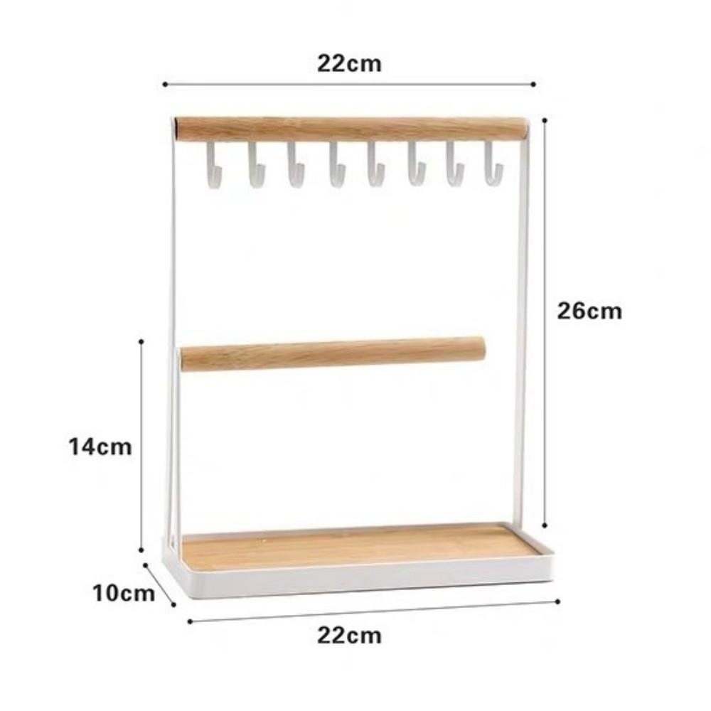 2-Tier Design Jewelry Display Frame Hanging T-shaped Holder Jewelry Display Rack  Jewelry Organizer
