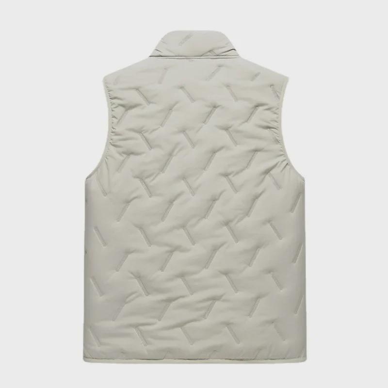 Gilet Homme Ultrasonique en Coton Agneau - Mode Décontractée, Chaud, Gilet Papa Plus Velours